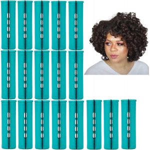 Lot De 18 Bigoudis Pour Permanente - Taille Xl - Pour Cheveux Naturels Longs Et Courts - Vert - Neuf