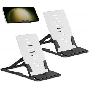 2 Pack Support T&iquest;&iquest;l&iquest;&iquest;phone Portable Multi Angles R&iquest;&iquest;glable pour iPhone 16 Pro Max 15Plus, Portable Support Smartphone Table pour Xiaomi 14T Ultra 12 Lite Redmi Note 13 Pro, Support T&iquest;&iquest;l&iquest;&iquest;phone Bureau Noir - Neuf