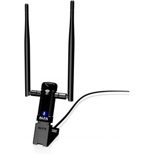 SUBZONAL-Alfa Network AWUS036AC Adaptateur de réseau USB WiFi 2,4-5 GHz 2 antennes - Neuf