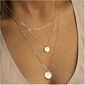 Kal-Collier Bohème Avec Pendentif En Pièces De Monnaie Collier Disque Vintage Collier Ras Du Cou Collier En Pièces De Monnaie Collier En Pièces De Monnaie Martelées Collier Ras Du Cou Bijoux - Neuf