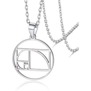 Kal-Fibonacci Collier Séquence Dorée Collier Géométrique Spirale Pour Homme Et Femme Collier Avec Pendentif Irrationnel Mathématiques Cadeau Pour Professeur De Mathématiques - Neuf