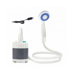 Douche de camping portable rechargeable avec tuyau et pompe - Neuf