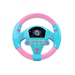 Simulation Conduite Volant Jouet Enfants Éducation Précoce Jouet Pour Enfants Garçons Filles (Rose Bleu PVC Style Sans Batterie) - Neuf