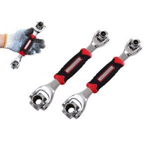 Cl&eacute; &agrave; douille universelle r&eacute;glable 52 en 1 (lot de 2) avec t&ecirc;te rotative - Neuf