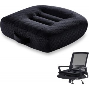 SUBZONAL-Coussin de si&egrave;ge rehausseur de si&egrave;ge auto : 40 x 40 cm Coussin orthop&eacute;dique ergonomique Coussin de chaise extra large pour chaise de bureau, voiture, coussin de fauteuil roulant ou rehausseu - Neuf