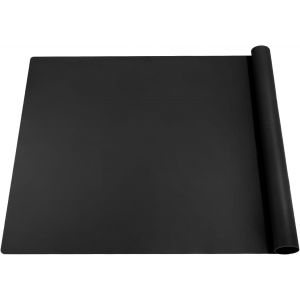 ERYI-Tapis En Silicone 65 X 45 Cm - Tapis De Cuisson Pour Résine Époxy - Tapis De Pâte En Silicone - Tapis De Bricolage Réutilisable Pour Enfants - Tapis De Table Anti-Adhésif Multi-Usages - Noir - Neuf