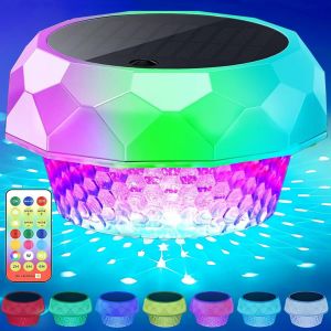 Reve Nouveau Lumière Piscine RGB LED Lampe Piscine Solaire, Lumière Piscine Hors Sol avec Télécommande, IP68 Étanche Lampe Flottante pour Jardin Baignoire Spa Aquarium Extérieur Décoration - Neuf