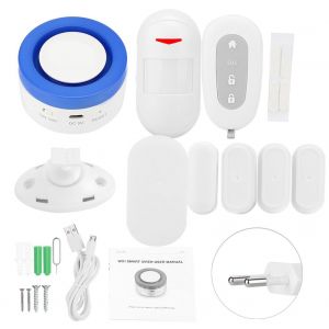 Systeme d'alarme antivol intelligent Wi-Fi pour Google Home et Tuya (prise UE) - Neuf