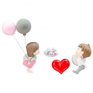 Figurines D'action De Couples De Dessins Animes Mignons, Ornement De Voiture, Desodorisant D'aromatherapie Pour Grille D'aeration De Voiture, Decoration De Tableau De Bord De Voiture - Neuf