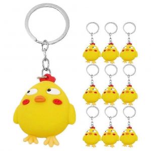 10 Pcs Mini Jaune Poussin Porte-Clés Pendentif Mignon Porte-Clés Petit Poussin Porte-Clés Sac À Main Porte-Clés - Neuf