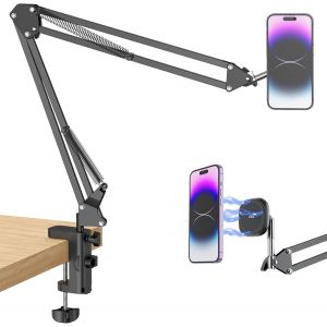 Lbgwp60-Vrig Support De Téléphone Magnétique Pour Enregistrement Vidéo, Support De Téléphone Portable Réglable À Long Bras Pour Bureau/Lit Pour Iphone 14, 13, 12, 11 Et Plus/Android - Neuf