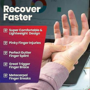 M&eacute;tacarpien Gauche - Attelle De Doigt Petit/Moyen Attelle De Main Attelle De Doigt Petit Doigt Pour Les Fractures Du Boxeur,Anneau Cass&eacute;,Pl&acirc;tre De L'auriculaire,Doigt &Agrave; Ressaut Immobil - Neuf