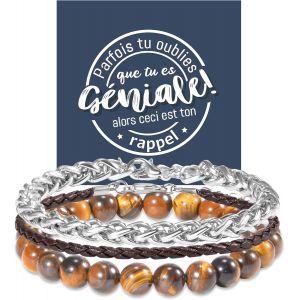 Eryi-Cadeau Homme,Bracelet Pierre Naturelle Homme,Cadeau Personnalisé,Idée Cadeau Homme,Cadeau Anniversaire Homme Pour Papa,Grand-Père,Ami Frère,Petit Ami,Mari - Neuf