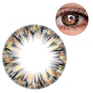 Lot De 2 Lentilles De Contact Colorees 14 Mm, Accessoire Pour Les Yeux, Lentilles De Couleur Annuelles, 0 Degre, Usage Cosmetique, Marron - Neuf
