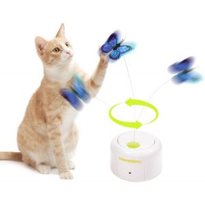 Letnerny-Jouet Électronique Automatique Pour Chat Avec Papillon Rotatif À 360° Et Mode Capteur - Neuf