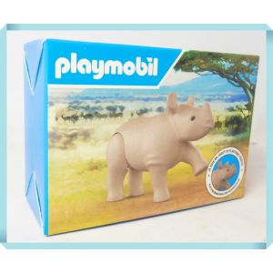 Figurine Les Animaux Sauvages Playmobil : B&eacute;b&eacute; Rhinoc&eacute;ros - Happy Meal - Mcdo 2025 - Neuf