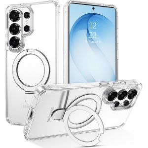 LORANKA-pour Samsung Galaxy S26 Ultra Coque Magn&eacute;tique avec Support Invisible [Compatible avec Magsafe] Coque de Protection R&eacute;sistante aux Chocs pour Samsung Galaxy S26 Ultra 6,9"" 5G-Transparente - Neuf