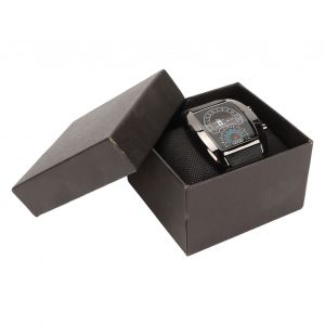 Montre D'aviation A Affichage Led Montres-Bracelets De Haute Precision Montre Led Confortable A Porter Avec Affichage De L'heure Et De La Date Coque Noire Ceinture Noire - Neuf