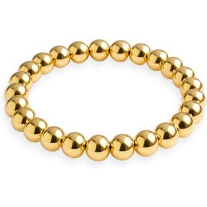 Kahfl-Anneau Antistress En Acier Inoxydable Perles 3 Mm|Bagues Élastiques Anti-Anxiété En Or 18k,Or Rose Ou Argent¿Bagues Perles Étanches Femme|Taille 54-60 - Neuf