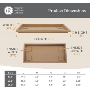 KALANKA-Soucoupe rectangulaire, Evergreen, 17,5 Pouces - Neuf