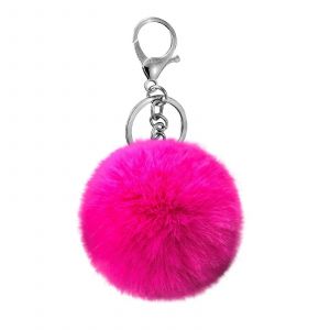 Mignon De La Fausse Fourrure De Lapin Boule Pom Pom Trousseau De Clé De La Voiture Anneau De Sac À Main Fourre-Tout Sac Pendentif Sac À Main De Charme - Neuf