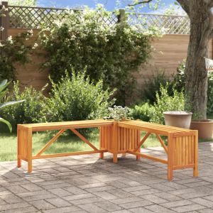 Prolenta Premium - Banc De Jardin Et Jardini&egrave;re 117x117x40 Cm Bois Solide D'acacia - Neuf