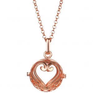 Pendentif En Cuivre En Forme De Cour, Collier D'huiles Essentielles Pour Femme Enceinte (Or Rose) - Neuf