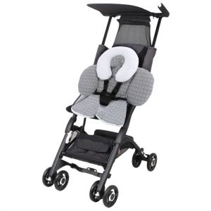 Coussin De Protection Pour Poussette, Accessoires Pour Poussette, Coussin De Protection Double Face Pour La Tete Et Le Corps (Gris) - Neuf