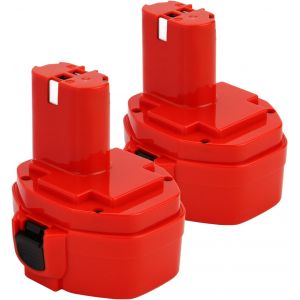 MEVRONISSHOP-14.4V 4000mAh PA14 Batterie pour Makita 6281D 6280D 1420 1422 1234 1433 1434 1435 1435F 4332D 6381D 1051D 4033D 4333D 6228D 6237D 6336D 6233D 6236DWBE 6932FD 8433D UB140D (2 pi&egrave;ces) - Neuf