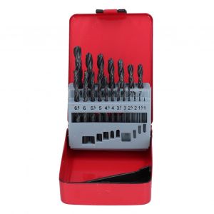 XYONG Foret helicoidal HSS 19 pieces, accessoire pour machine a spirale avec boite de rangement rouge pour percer des trous M35 - Neuf