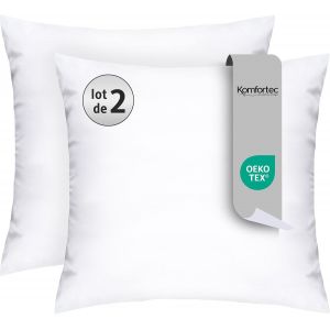 Trahoo-Oreillers 40x40 Cm Lot De 2, Oreiller Certifiés Oeko-Tex Avec Garnissage 300g, Hypoallergéniques, Lavables, (Pillow) - Neuf