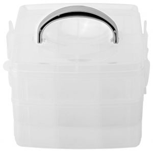 Hjlian Boite De Rangement En Plastique A 3 Niveaux Et 18 Compartiments Pour Boucles D'oreilles Et Bijoux - Neuf