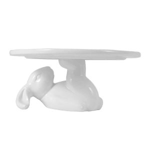 Assiette À Dessert Et Support À Gâteau En Céramique Lapin Lapin,Vaisselle Élégante Pour Les Fêtes,Cadeau De Mariage - Neuf