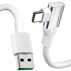 CMWX-Câble USB C 1M,80W SUPERVOOC Câble USB C 90 degrés pour OPPO Reno12 11 F 10 Pro A79 A60 A38,Câble de charge rapide 80W pour OnePlus 12 12R 11 10 9 Pro Nord CE 4 3 2 Lite, pour realme 13 12 Pro G - Neuf