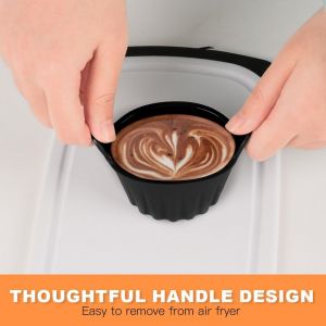 Subzonal-4pcs Moules Muffins Silicone, Moule Muffins En R&eacute;utilisables Caissettes, Noir Anti-Adh&eacute;sif Moule Cake Sans Bpa Cupcake Tasses De Cuisson En Silicone Pour P&acirc;tisseries,G&acirc;teau,Puddings - Neuf