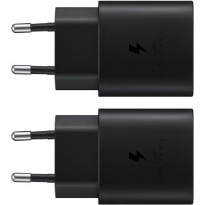 JGD-(Lot de 2) 25W Chargeur USB C pour Samsung Galaxy S24 S23 S22 S21 S20 Plus/FE/Ultra, Z Fold 4/5/6, Z Flip 6/5/4, Note 20, A55 A54 A53 A52 A51 A35 A15 A14 A05s A04s,Chargeur Rapide USB C Tablette - Neuf