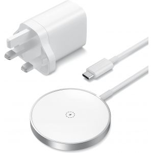 SJZG-Chargeur Sans Fil Magn&eacute;tique Sans Fil Int&eacute;gr&eacute; 15 W Et C&acirc;ble Usb-C De 1,5 M Pour Iphone 13/13 Pro/13 Mini/13 Pro Max/12/12 Pro/12 Mini/12 Pro Max - Neuf