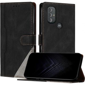 Kal-Étui Pour Motorola Moto G Power 2022, Housse En Cuir Pu Avec [Protection Antichoc Tpu] [Fonction Support] [Porte-Cartes ] Antichoc Magnétique Coque Pour Moto G Power 2022 - Noir - Neuf