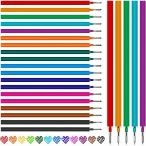 Tianyi-Lvzonxin Lot De 24 Recharges De Rechange Effaçables Colorées Compatibles Avec Les Stylos Gel Legami [12 X 2 Faber], Recharges Avec Encre Effaçable ¿ 0,7 ¿ Épaisseur Moyenne ¿ Recharge Pour Sty - Neuf