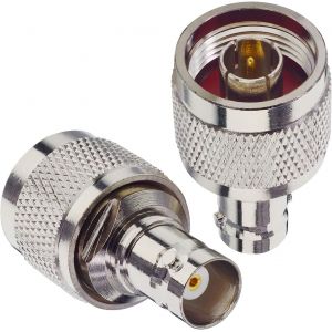 LETNERNY-Lot De 2 Adaptateurs De Type N Vers Bnc Mâle Vers Bnc Femelle Connecteur Coaxial Rf N Mâle Bnc Femelle Adaptateur Pour Radio Mobile Radio Bidirectionnelle Appareil Lan Sans Fil Analyseur Rad - Neuf