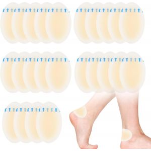 Kalanka-Pansements Ampoules Talon 24 Pi&egrave;ces, 37x55mm Ovale Pansements Hydrocollo&iuml;de Gel Bandages, Transparents Talons Hauts Pansements Ampoule Pour Pr&eacute;vention Et Soin Des Au Pied,Orteil Et Talon - Neuf