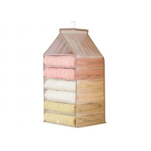 Organisateur de rangement suspendu &agrave; 6 niveaux pour t-shirts et pantalons, id&eacute;al pour le placard - Neuf