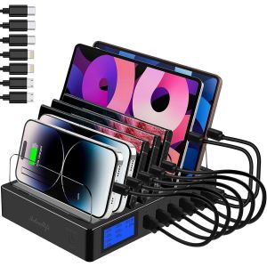 Eryi-Station De Charge Pour Plusieurs Appareils Pour 7 Ports, Chargeur Usb Rapide Avec Type C Pd20w Qc3.0, Station D'accueil De B[1921] - Neuf
