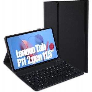 Kal-Étui De Clavier Pour Lenovo Tab P11 (2ème Génération) Clavier Qwertz Magnétique Amovible Avec Étui Pour Lenovo Tab P11 (2ème Génération) 11,5"" (Tb350fu/Tb350xu), Noir - Neuf