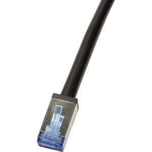 Logilink - Cq7093s Rj45 C&acirc;ble R&eacute;seau, C&acirc;ble Patch Cat 6a S/ftp 10.00 M Noir Blind&eacute;, R&eacute;sistant Aux Uv, R&eacute;sistant Aux Huiles 1 Pc(s) R586561 - Neuf