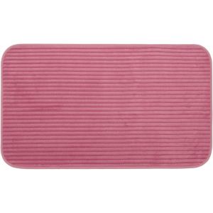 KAL-Tapis De Bain Doux Antidérapant, 100% Polyester, 60 X 100 Cm - Rose Poudré - Neuf