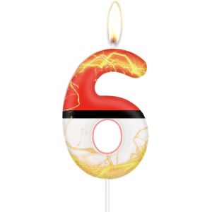 MEVRONISSHOP-Bougie d'anniversaire dessin anim&eacute; 6e anniversaire, Anime num&eacute;ro 6 bougies pour g&acirc;teau,fille gar&ccedil;on 6e anniversaire d&eacute;coration,&agrave; th&egrave;me anim&eacute; bougie de dessin de f&ecirc;te Anime g&acirc;teau toppers - Neuf