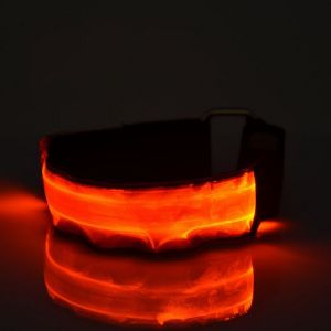 Orange Led Rechargeable Lumineux Brassard, Usb Ruban Réfléchissant Anti-Treillis Bride À La Cheville, Les Sports De Plein Air De La Nuit Des Engins De Course (Rechargeable) - Neuf
