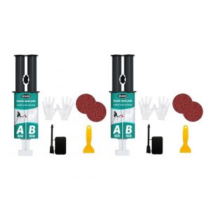 Kit de p&acirc;te de r&eacute;paration pour carrelage avec grattoir et accessoires pour surfaces c&eacute;ramiques - Neuf