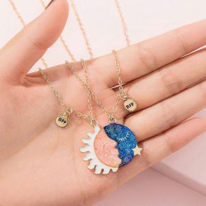 2x Best Friends Colliers Sun Moon Colliers Lumineux Bff Magnétique Bijoux Cadeau - Neuf